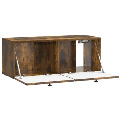 Meuble TV mural Chêne fumé 78,5 x 31 x 30 cm Bois d'ingénierie 621416621416