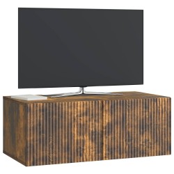 Meuble TV mural Chêne fumé 78,5 x 41 x 30 cm Bois d'ingénierie 621419621419