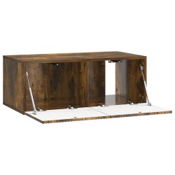 Meuble TV mural Chêne fumé 78,5 x 41 x 30 cm Bois d'ingénierie 621419621419