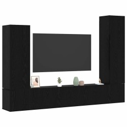 Ensemble meuble TV 4 pcs Chêne noir Bois d'ingénierie 621420621420