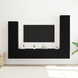 Ensemble meuble TV 4 pcs Chêne noir Bois d'ingénierie 621420621420