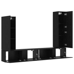 Ensemble meuble TV 4 pcs Chêne noir Bois d'ingénierie 621420621420