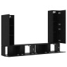 Ensemble meuble TV 4 pcs Chêne noir Bois d'ingénierie 621420621420