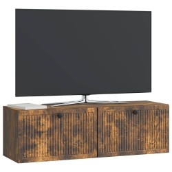 Meuble TV mural Chêne fumé 98 x 31 x 30 cm Bois d'ingénierie 621421621421