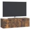 Meuble TV mural Chêne fumé 98 x 31 x 30 cm Bois d'ingénierie 621421621421