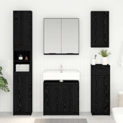 Cabinet de salle de bain Chêne noir 64,5 x 33,5 x 59 cm 621422621422