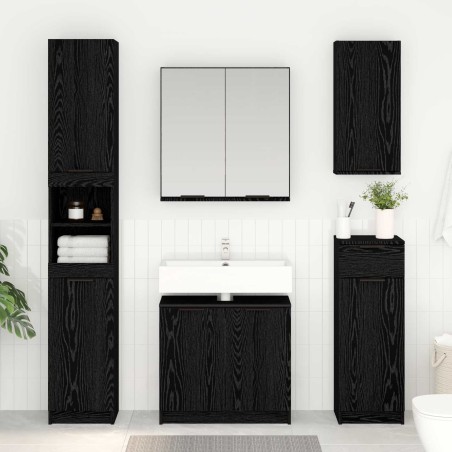 Cabinet de salle de bain Chêne noir 64,5 x 33,5 x 59 cm 621422621422