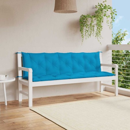 Coussin de banc de jardin bleu clair tissu oxford 621423621423