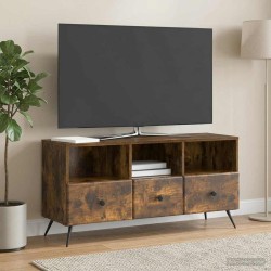 Meuble TV Chêne fumé 102 x 34,5 x 50 cm Bois d'ingénierie 621426621426