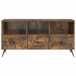 Meuble TV Chêne fumé 102 x 34,5 x 50 cm Bois d'ingénierie 621426621426