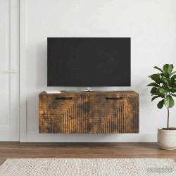 Meuble TV mural Chêne fumé 78,5 x 41 x 30 cm Bois d'ingénierie 621430621430