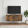 Meuble TV mural Chêne fumé 78,5 x 41 x 30 cm Bois d'ingénierie 621430621430