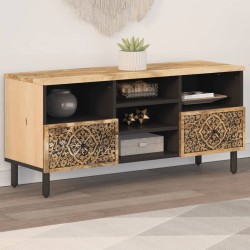 Meuble TV 100x33x46 cm bois massif de manguier 621434621434