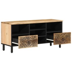 Meuble TV 100x33x46 cm bois massif de manguier 621434621434
