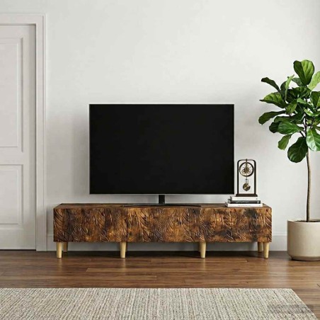 Meuble TV 147 x 34,5 x 30 cm Chêne fumé Bois d'ingénierie 621435621435