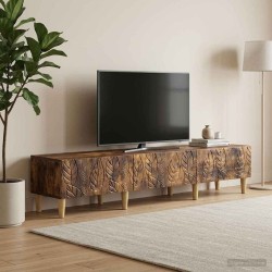 Meuble TV 147 x 34,5 x 30 cm Chêne fumé Bois d'ingénierie 621435621435