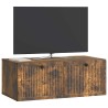 Meuble TV mural Chêne fumé 78,5 x 41 x 30 cm Bois d'ingénierie 621436621436