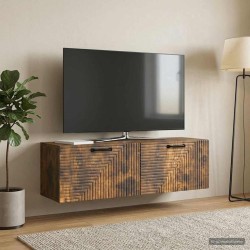 Meuble TV mural Chêne fumé 98 x 31 x 30 cm Bois d'ingénierie 621438621438