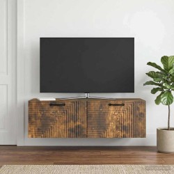 Meuble TV mural Chêne fumé 98 x 31 x 30 cm Bois d'ingénierie 621438621438