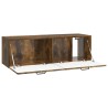 Meuble TV mural Chêne fumé 98 x 31 x 30 cm Bois d'ingénierie 621438621438