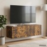 Meuble TV mural Chêne fumé 98 x 31 x 30 cm Bois d'ingénierie 621439621439