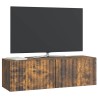 Meuble TV mural Chêne fumé 98 x 31 x 30 cm Bois d'ingénierie 621439621439