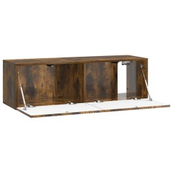 Meuble TV mural Chêne fumé 98 x 31 x 30 cm Bois d'ingénierie 621439621439