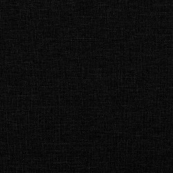Canapé à 3 places avec repose-pieds Noir 180 cm Tissu 621440621440