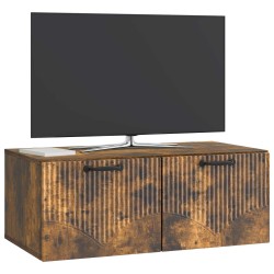 Meuble TV mural Chêne fumé 78,5 x 41 x 30 cm Bois d'ingénierie 621441621441