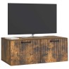 Meuble TV mural Chêne fumé 78,5 x 41 x 30 cm Bois d'ingénierie 621441621441