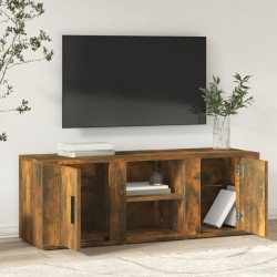 Meuble TV Chêne fumé 100x31,5x35 cm Bois d'ingénierie 621446621446