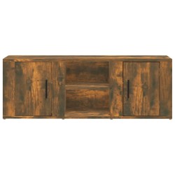 Meuble TV Chêne fumé 100x31,5x35 cm Bois d'ingénierie 621446621446