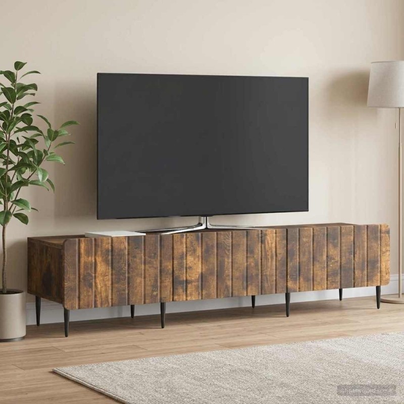Meuble TV Chêne fumé 147 x 34,5 x 32 cm Bois d'ingénierie 621447621447