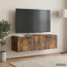 Meuble TV mural Chêne fumé 98 x 31 x 30 cm Bois d'ingénierie 621454621454