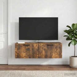 Meuble TV mural Chêne fumé 98 x 31 x 30 cm Bois d'ingénierie 621454621454