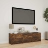 Meuble TV avec LED 140 x 34 x 40 cm Chêne Fumé 621457621457