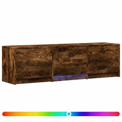 Meuble TV avec LED 140 x 34 x 40 cm Chêne Fumé 621457621457