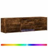 Meuble TV avec LED 140 x 34 x 40 cm Chêne Fumé 621457621457