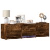 Meuble TV avec LED 140 x 34 x 40 cm Chêne Fumé 621457621457