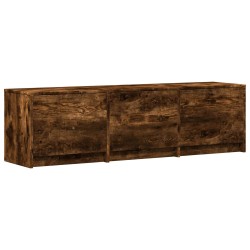 Meuble TV avec LED 140 x 34 x 40 cm Chêne Fumé 621457621457