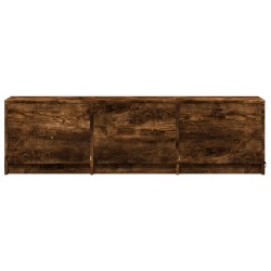 Meuble TV avec LED 140 x 34 x 40 cm Chêne Fumé 621457621457