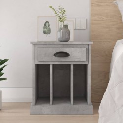 Table de chevet gris béton 43x36x50 cm 621460621460