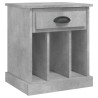 Table de chevet gris béton 43x36x50 cm 621460621460