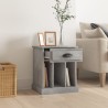 Table de chevet gris béton 43x36x50 cm 621460621460