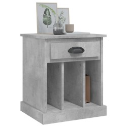 Table de chevet gris béton 43x36x50 cm 621460621460