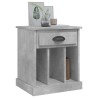 Table de chevet gris béton 43x36x50 cm 621460621460