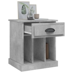 Table de chevet gris béton 43x36x50 cm 621460621460