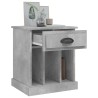 Table de chevet gris béton 43x36x50 cm 621460621460