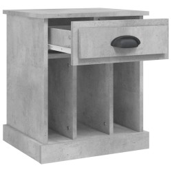 Table de chevet gris béton 43x36x50 cm 621460621460