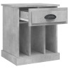 Table de chevet gris béton 43x36x50 cm 621460621460